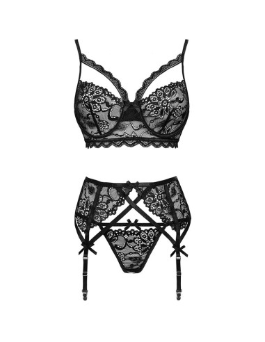 LIVCO CORSETTI FASHION MORIDAM LC 90552 SUJETADOR LIGUERO PANTY NEGRO L XL