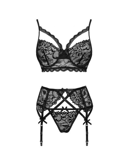LIVCO CORSETTI FASHION MORIDAM LC 90552 SUJETADOR LIGUERO PANTY NEGRO L XL