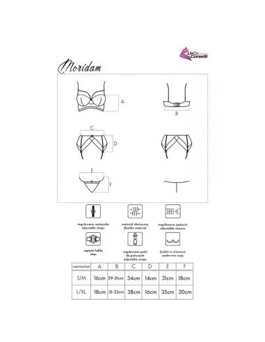 LIVCO CORSETTI FASHION MORIDAM LC 90552 SUJETADOR LIGUERO PANTY NEGRO L XL