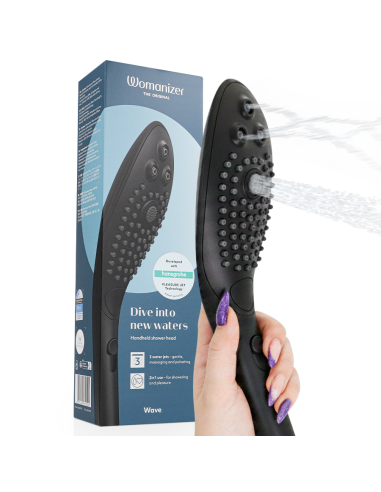 WOMANIZER WAVE CABEZAL DE DUCHA ESTIMULADOR DE CLITORAS NEGRO
