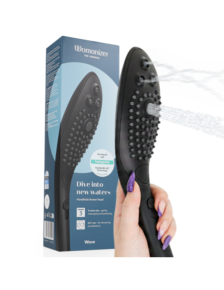WOMANIZER WAVE CABEZAL DE DUCHA ESTIMULADOR DE CLITORAS NEGRO