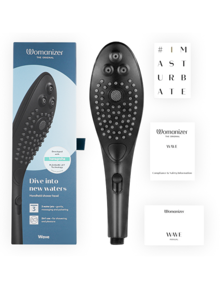 WOMANIZER WAVE CABEZAL DE DUCHA ESTIMULADOR DE CLITORAS NEGRO