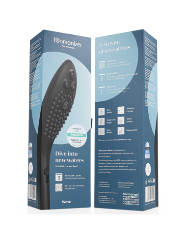 WOMANIZER WAVE CABEZAL DE DUCHA ESTIMULADOR DE CLITORAS NEGRO