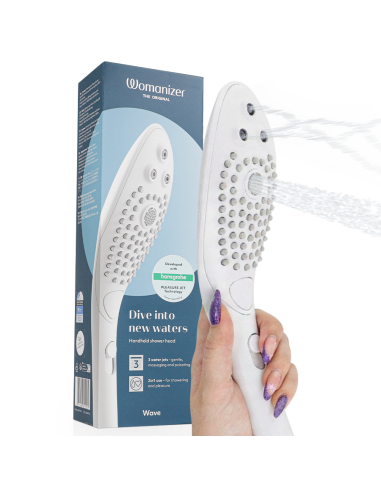 WOMANIZER WAVE CABEZAL DE DUCHA ESTIMULADOR DE CLITORAS BLANCO