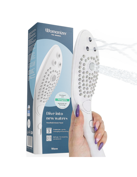 WOMANIZER WAVE CABEZAL DE DUCHA ESTIMULADOR DE CLITORAS BLANCO