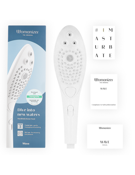 WOMANIZER WAVE CABEZAL DE DUCHA ESTIMULADOR DE CLITORAS BLANCO
