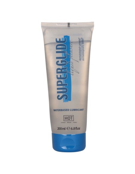 HOT SUPERGLIDE LIQUID PLEASURE LUBRICANTE BASE AGUA 200 ML