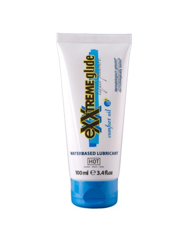 HOT EXXTREME GLIDE LUBRICANTE BASE AGUA ACEITE CONFORT A 100 ML
