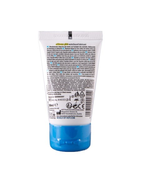HOT EXXTREME GLIDE LUBRICANTE BASE AGUA ACEITE CONFORT A 30 ML