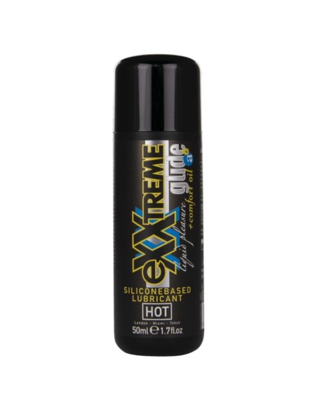 HOT EXXTREME GLIDE LUBRICANTE BASE SILICONA ACEITE CONFORT A 50 ML