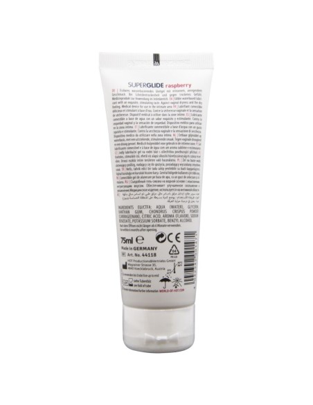 HOT SUPERGLIDE LUBRICANTE COMESTIBLE BASE AGUA FRAMBUESA 75 ML