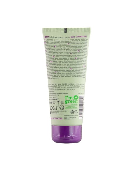 HOT BIO LUBRICANT LUBRICANTE BIO BASE AGUA SUPERGLIDE ANAL 100 ML