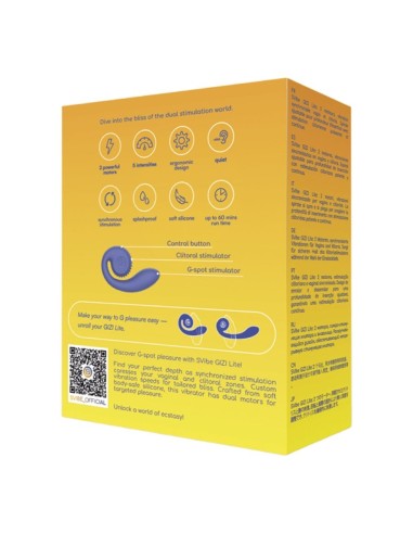 SNAIL VIBE GIZI LITE VIBRADOR DUAL PUNTO G Y CLATORIS MORADO