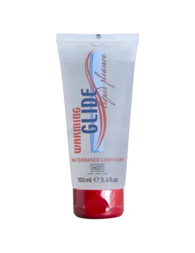 HOT WARMING GLIDE LIQUID PLEASURE LUBRICANTE BASE AGUA EFECTO CALOR 100 ML
