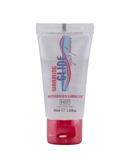 HOT WARMING GLIDE LIQUID PLEASURE LUBRICANTE BASE AGUA EFECTO CALOR 30 ML