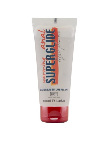 HOT ANAL SUPERGLIDE WARMING LIQUID PLEASURE LUBRICANTE ANAL BASE AGUA EFECTO CALOR 100 ML