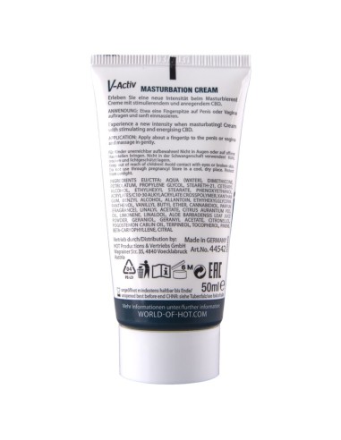 HOT CREMA DE MASTURBACIAN CON CBD UNISEX 100 ML