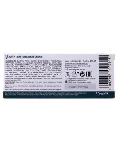 HOT CREMA DE MASTURBACIAN CON CBD UNISEX 100 ML