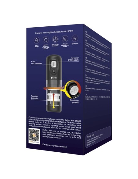 SNAIL VIBE IKON SPARK MASTURBADOR CON EMPUJE Y ROTACIAN
