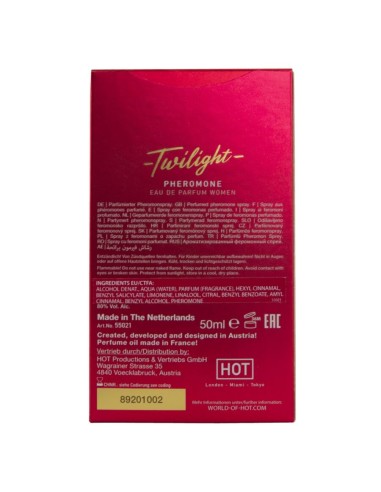 HOT TWILIGHT PERFUME CON FEROMONAS MUJER 50 ML