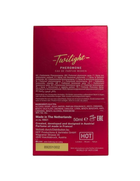 HOT TWILIGHT PERFUME CON FEROMONAS MUJER 50 ML