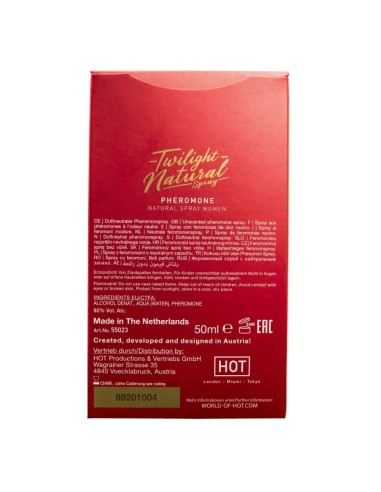 HOT TWILIGHT NATURAL CON FEROMONAS MUJER 50 ML