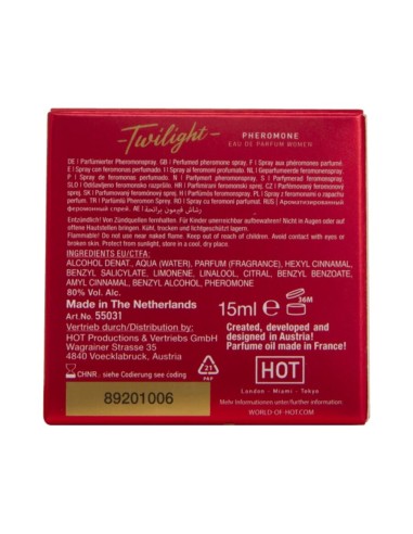 HOT TWILIGHT PERFUME CON FEROMONAS MUJER 15 ML
