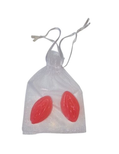 DIABLO PICANTE 2 JABONES PERFUMADOS FORMA VAGINA ROJO