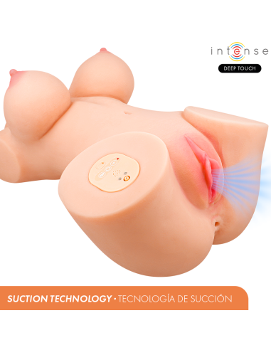 INTENSE DEEP TOUCH VERO TORSO ANO Y VAGINA CON EFECTO SUCCIAN CALOR VIBRACIAN Y VOZ CON CONTROL REMOTO 55 KG