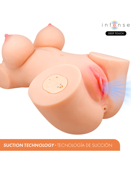 INTENSE DEEP TOUCH VERO TORSO ANO Y VAGINA CON EFECTO SUCCIAN CALOR VIBRACIAN Y VOZ CON CONTROL REMOTO 55 KG