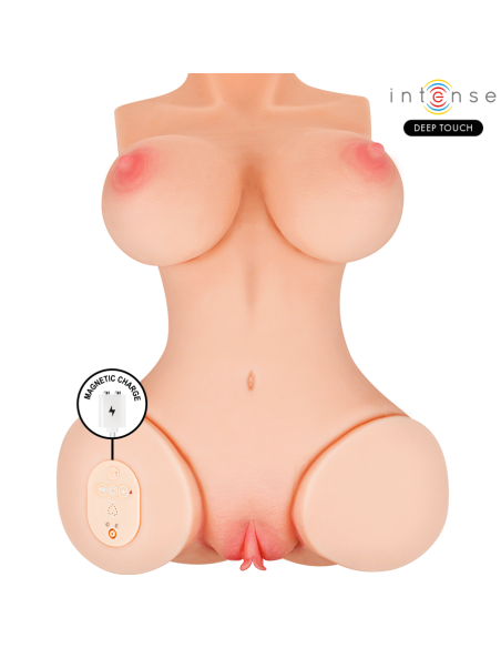 INTENSE DEEP TOUCH VERO TORSO ANO Y VAGINA CON EFECTO SUCCIAN CALOR VIBRACIAN Y VOZ CON CONTROL REMOTO 55 KG