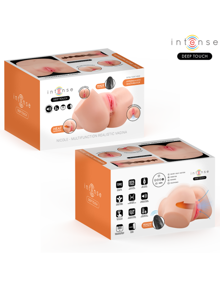 INTENSE DEEP TOUCH NICOLE MASTURBADOR ANO Y VAGINA CON EFECTO SUCCIAN CALOR VIBRACIAN Y VOZ CON CONTROL REMOTO 53 KG