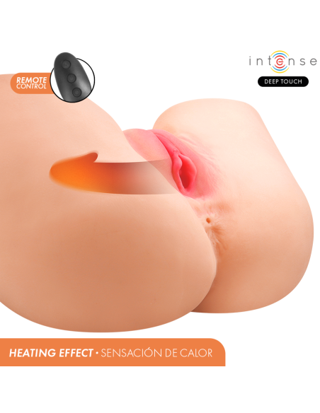 INTENSE DEEP TOUCH JULIA MASTURBADOR ANO Y VAGINA CON EFECTO SUCCIAN CALOR VIBRACIAN Y VOZ CON CONTROL REMOTO 9 KG