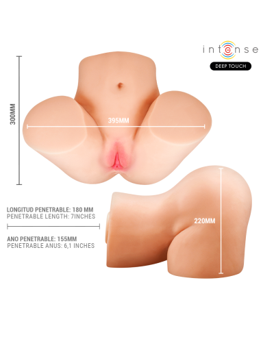 INTENSE DEEP TOUCH JULIA MASTURBADOR ANO Y VAGINA CON EFECTO SUCCIAN CALOR VIBRACIAN Y VOZ CON CONTROL REMOTO 9 KG