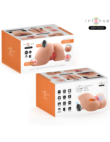 INTENSE DEEP TOUCH JULIA MASTURBADOR ANO Y VAGINA CON EFECTO SUCCIAN CALOR VIBRACIAN Y VOZ CON CONTROL REMOTO 9 KG