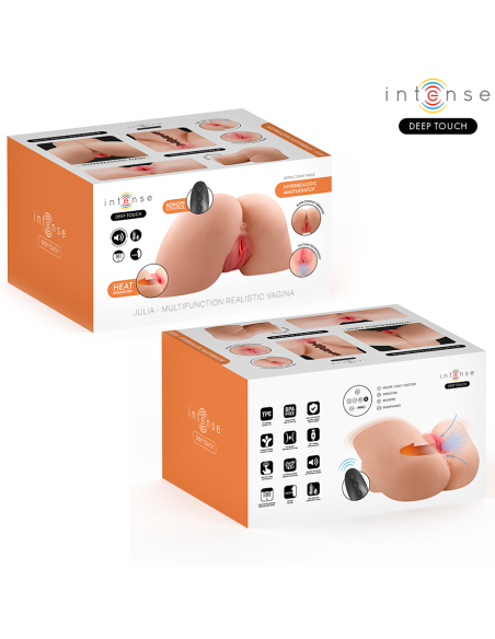 INTENSE DEEP TOUCH JULIA MASTURBADOR ANO Y VAGINA CON EFECTO SUCCIAN CALOR VIBRACIAN Y VOZ CON CONTROL REMOTO 9 KG