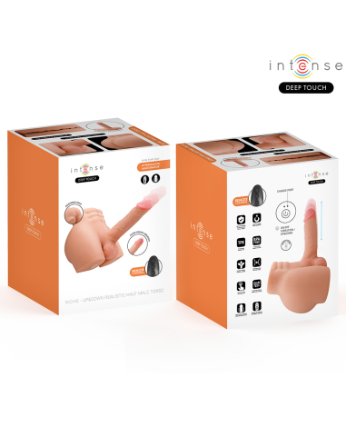 INTENSE DEEP TOUCH RICHIE TORSO CON ANO Y DILDO REALASTICO CON EMPUJE Y VIBRACIAN CONTROL REMOTO 47 KG