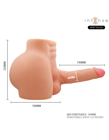 INTENSE DEEP TOUCH RICHIE TORSO CON ANO Y DILDO REALASTICO CON EMPUJE Y VIBRACIAN CONTROL REMOTO 47 KG