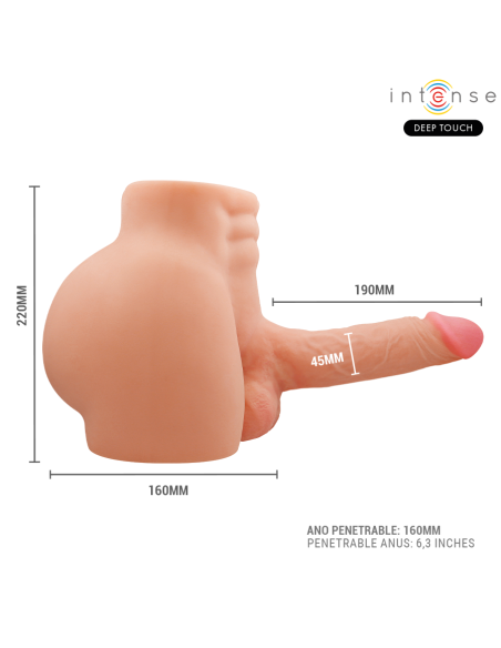 INTENSE DEEP TOUCH RICHIE TORSO CON ANO Y DILDO REALASTICO CON EMPUJE Y VIBRACIAN CONTROL REMOTO 47 KG