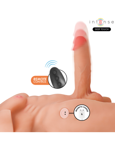 INTENSE DEEP TOUCH MARTY TORSO CON ANO Y DILDO REALASTICO CON EMPUJE Y VIBRACIAN CONTROL REMOTO 62 KG