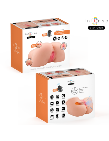 INTENSE DEEP TOUCH GINGER MASTURBADOR ANO Y VAGINA CON EFECTO SUCCIAN CALOR VIBRACIAN Y VOZ CON CONTROL REMOTO 53 KG