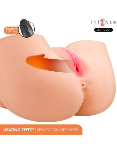 INTENSE DEEP TOUCH GINGER MASTURBADOR ANO Y VAGINA CON EFECTO SUCCIAN CALOR VIBRACIAN Y VOZ CON CONTROL REMOTO 53 KG