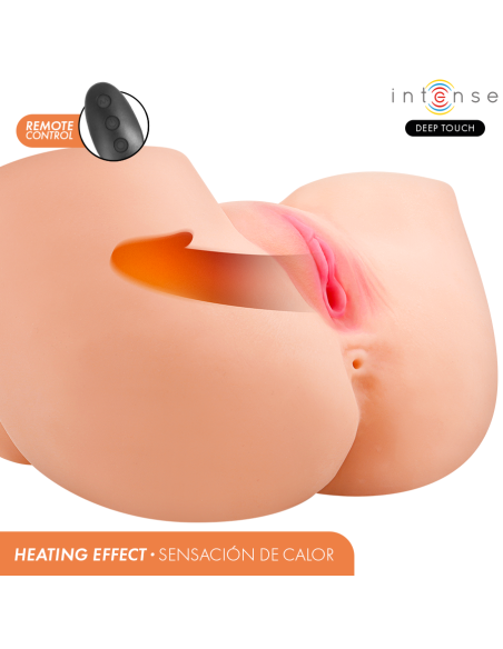 INTENSE DEEP TOUCH GINGER MASTURBADOR ANO Y VAGINA CON EFECTO SUCCIAN CALOR VIBRACIAN Y VOZ CON CONTROL REMOTO 53 KG