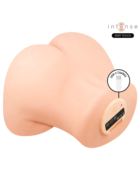 INTENSE DEEP TOUCH GINGER MASTURBADOR ANO Y VAGINA CON EFECTO SUCCIAN CALOR VIBRACIAN Y VOZ CON CONTROL REMOTO 53 KG