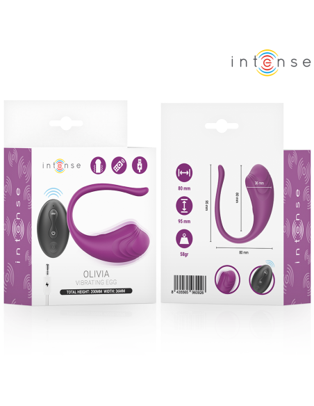INTENSE OLIVIA HUEVO VIBRADOR MORADO CONTROL REMOTO