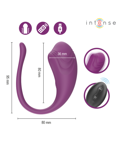 INTENSE OLIVIA HUEVO VIBRADOR MORADO CONTROL REMOTO