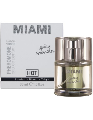HOT PERFUME CON FEROMONAS MIAMI SPICY MUJER 30 ML