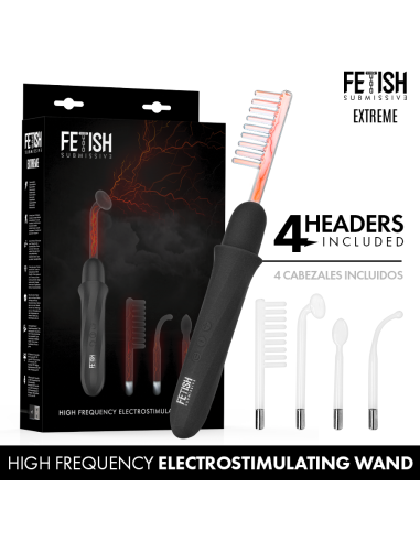 FETISH SUBMISSIVE VIBRADOR WAND ELECTROESTIMULACIAN ALTA FRECUENCIA