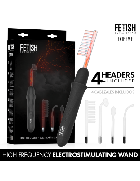 FETISH SUBMISSIVE VIBRADOR WAND ELECTROESTIMULACIAN ALTA FRECUENCIA