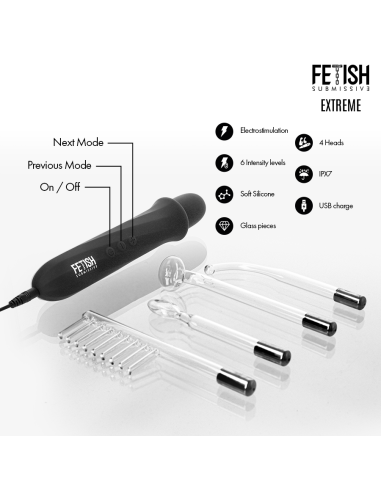 FETISH SUBMISSIVE VIBRADOR WAND ELECTROESTIMULACIAN ALTA FRECUENCIA